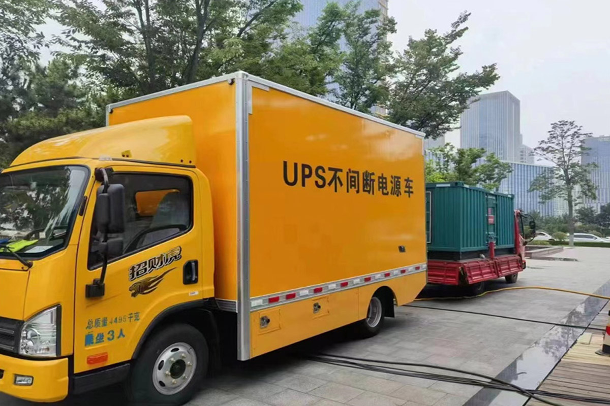 内丘发电机租赁施工现场