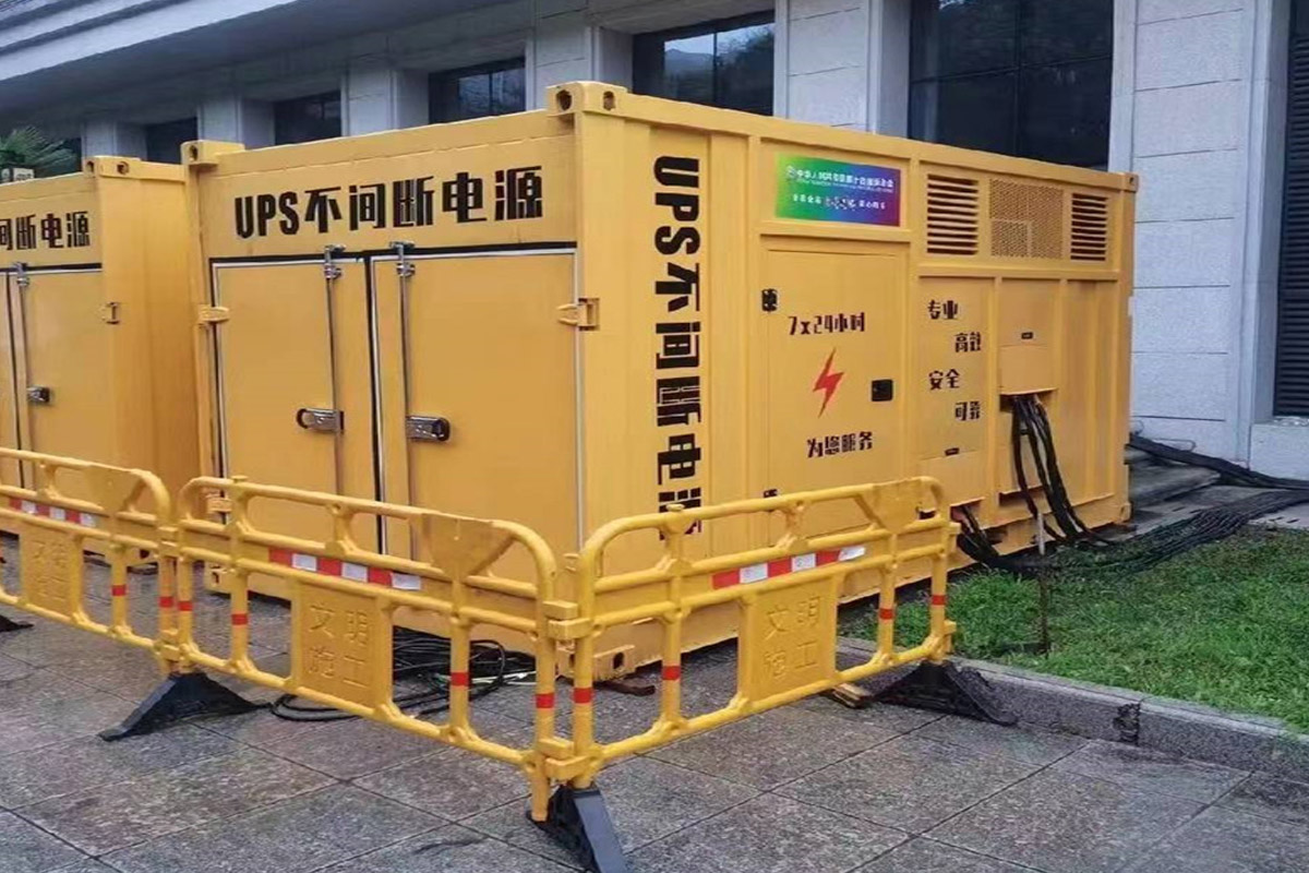 内丘发电机租赁施工现场