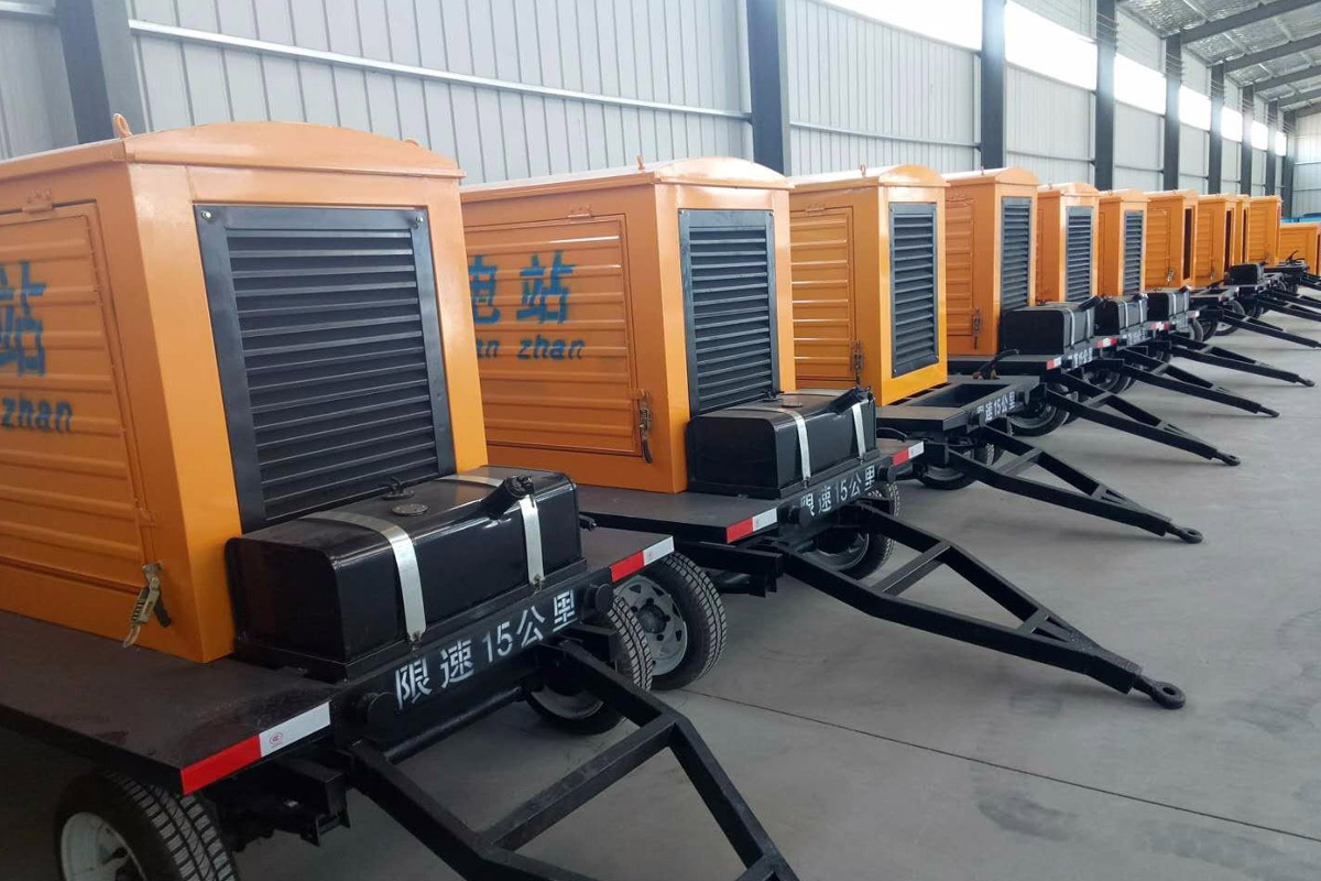 内丘发电机租赁施工现场